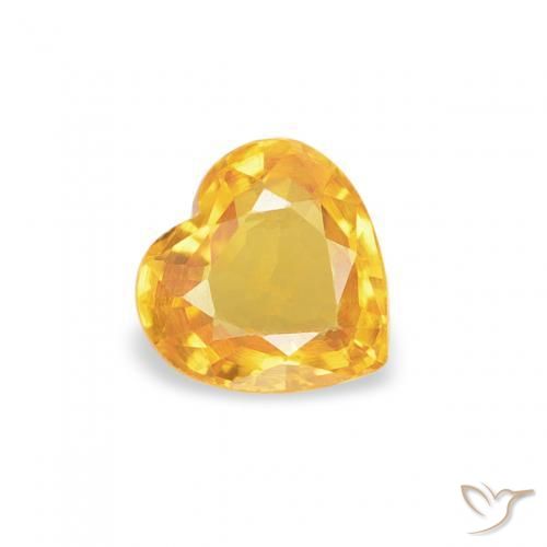 9,17 ctw natürlicher Golden Saphir, Herz, VS