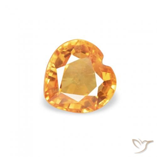 0.42ct Natürlicher Orange-Gold Saphir, Herz, VS