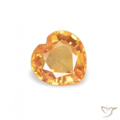 9,17 ctw natürlicher Orange-Gold Saphir, Herz, VS