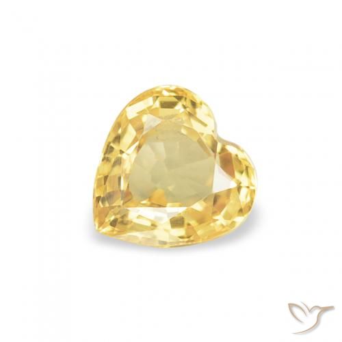 0.43ct Natürlicher Mittelgold Saphir, Herz, VS