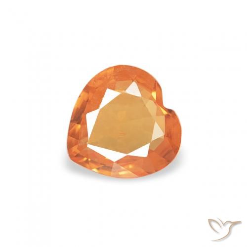 9,17 ctw natürlicher Aprikose Orange Saphir, Herz, VS