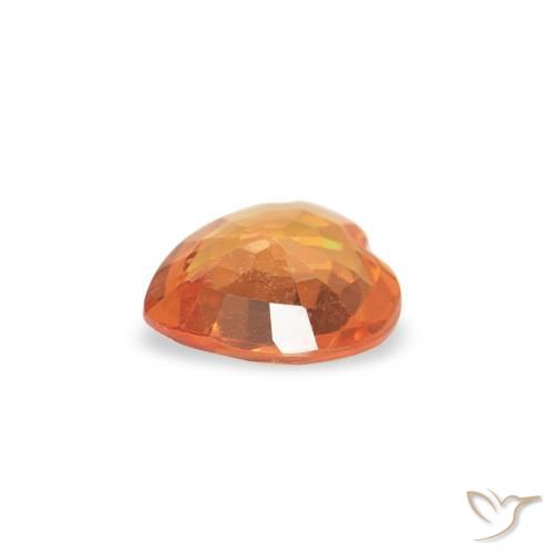9,17 ctw natürlicher Aprikose Orange Saphir, Herz, VS