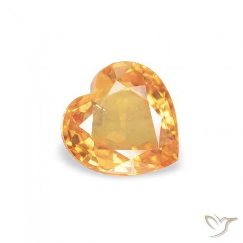 9,17 ctw natürlicher Mittelorange Saphir, Herz, VS