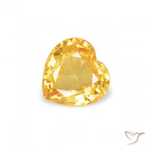 0.41ct Natürlicher Golden Saphir, Herz, VS