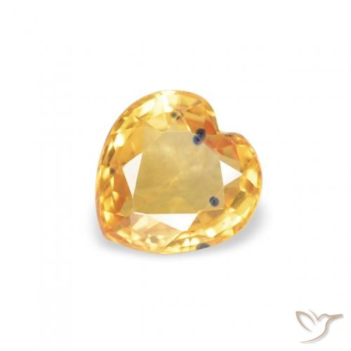 0.47ct Natürlicher Medium Dark-Golden Saphir, Herz, VS