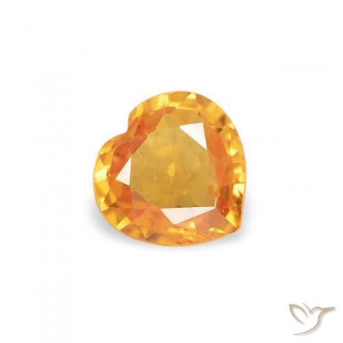 9,17 ctw natürlicher Mittelorange Saphir, Herz, VS