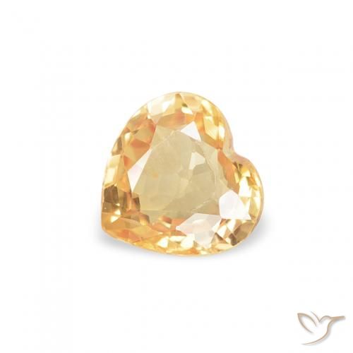0.37ct Natürlicher Golden Saphir, Herz, VS