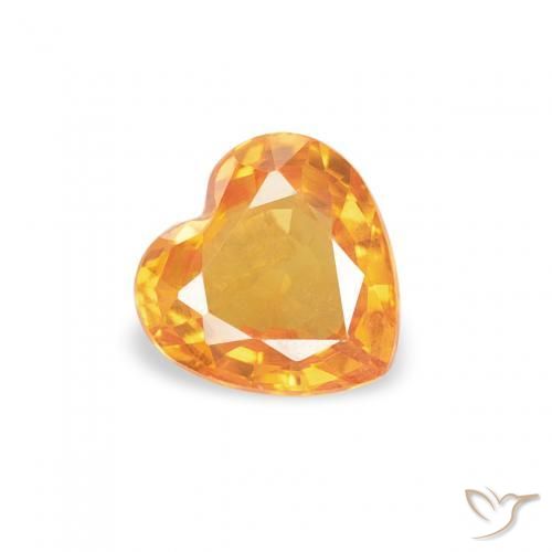 9,17 ctw natürlicher Mittelorange Saphir, Herz, VS