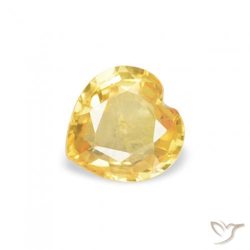 0.40ct Natürlicher Golden Saphir, Herz, VS