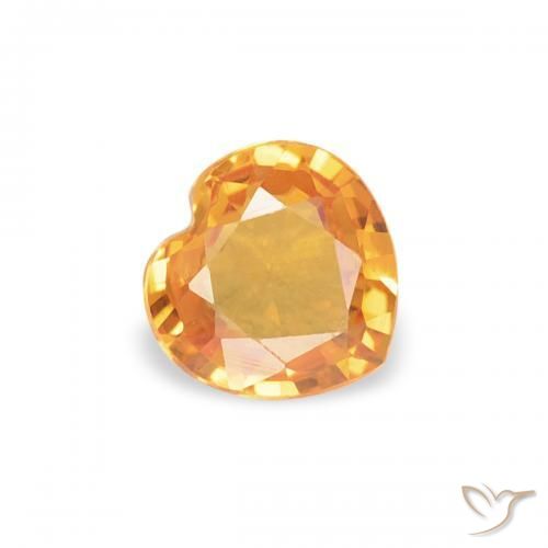 9,17 ctw natürlicher Aprikose Orange Saphir, Herz, VS