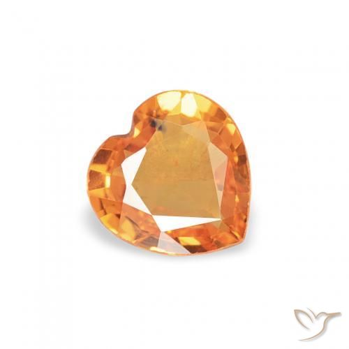 9,17 ctw natürlicher Aprikose Orange Saphir, Herz, VS