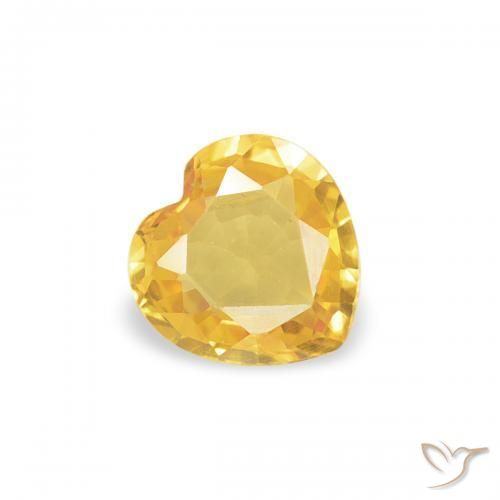 0.29ct Natürlicher Golden Saphir, Herz, VVS