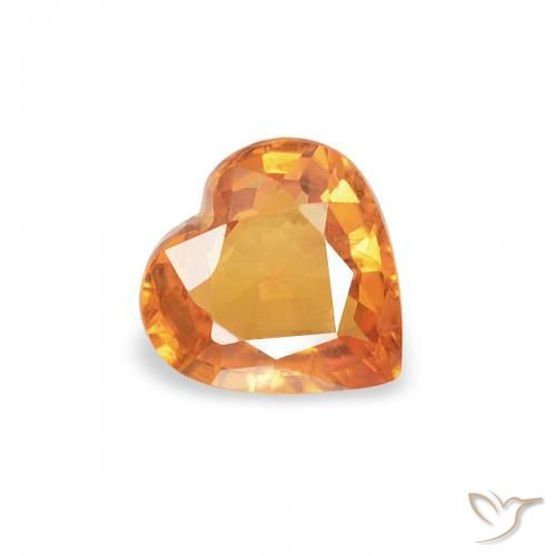 9,17 ctw natürlicher Aprikose Orange Saphir, Herz, VS