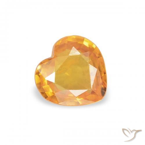 9,17 ctw natürlicher Aprikose Orange Saphir, Herz, VS