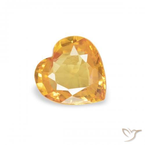 9,17 ctw natürlicher Mittelorange Saphir, Herz, VS