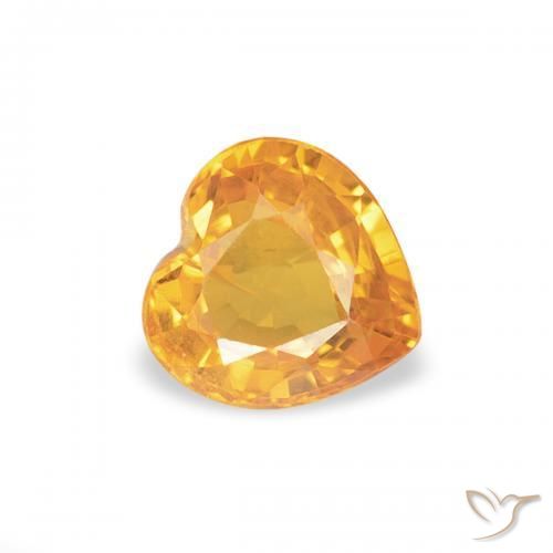 9,17 ctw natürlicher Medium Light-Orange Saphir, Herz, VS