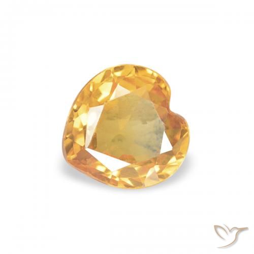 0.42ct Natürlicher Dunkelgolden Saphir, Herz, VS