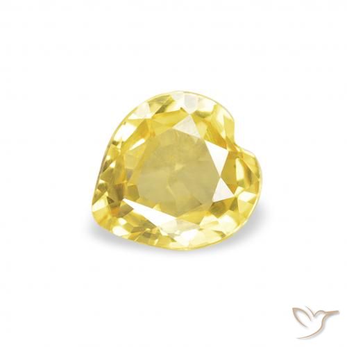 0.33ct Natürlicher Mittelgelb Saphir, Herz, VVS-VS