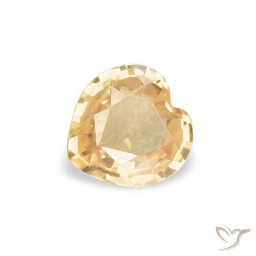 0.34ct Natürlicher Gelblich Gold Saphir, Herz, VVS-VS