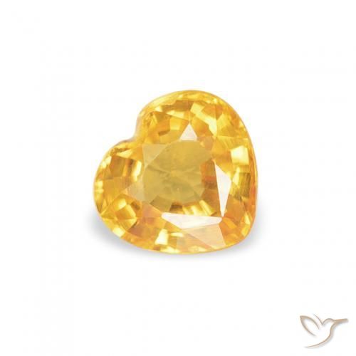 9,17 ctw natürlicher Mittelgold Saphir, Herz, VVS-VS