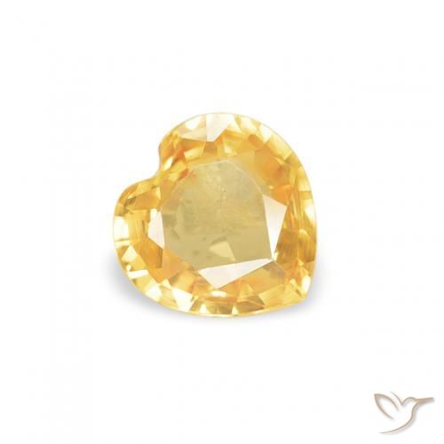 9,17 ctw natürlicher Mittleres Gold Saphir, Herz, VVS-VS