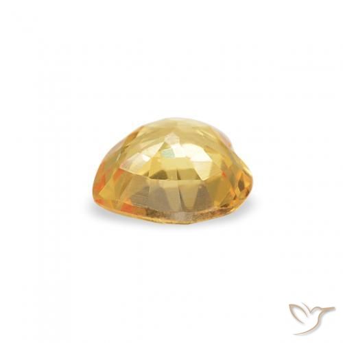 9,17 ctw natürlicher Mittleres Gold Saphir, Herz, VVS-VS