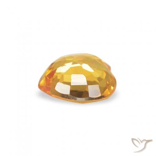 9,17 ctw natürlicher Tiefes Goldorange Saphir, Herz, VVS-VS