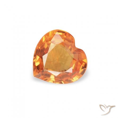 9,17 ctw natürlicher hellorange Saphir, Herz, VVS-VS