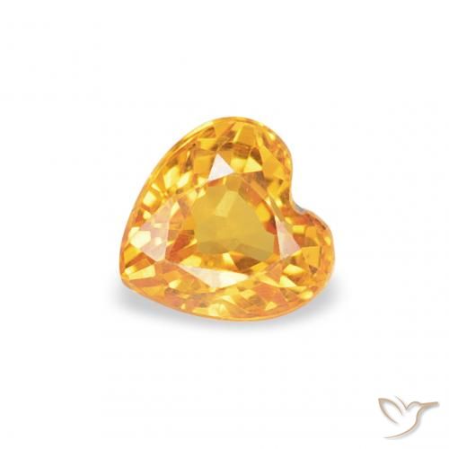 0.35ct Natürlicher Dunkelgolden Saphir, Herz, VVS-VS
