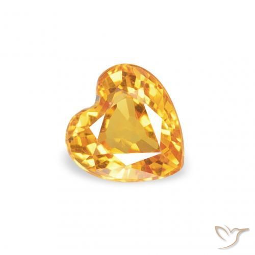 9,17 ctw natürlicher Dunkelgolden Saphir, Herz, VVS-VS