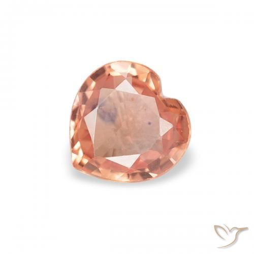 0.33ct Natürlicher rötlich-orange Saphir, Herz, VVS-VS