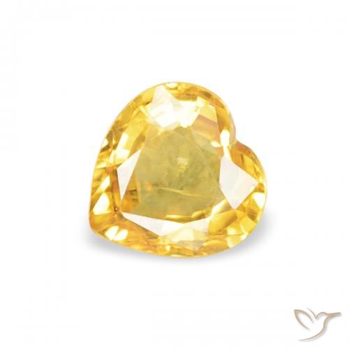 9,17 ctw natürlicher Mittelgold Saphir, Herz, VS
