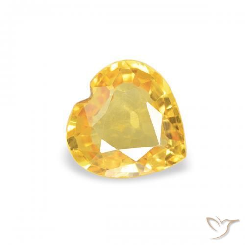 9,17 ctw natürlicher gold-orange Saphir, Herz, VS