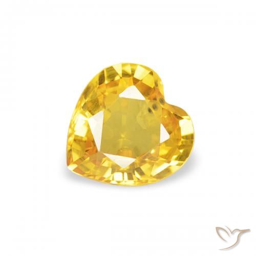 0.38ct Natürlicher Mittelgold Saphir, Herz, VS