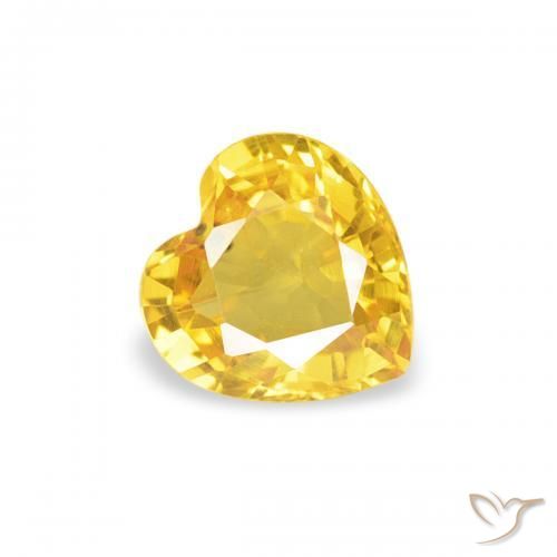 9,17 ctw natürlicher Mittelgold Saphir, Herz, VS