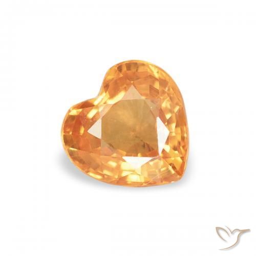 9,17 ctw natürlicher hellorange Saphir, Herz, VS