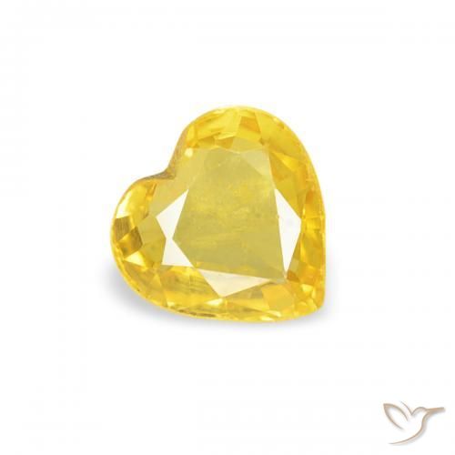 0.39ct Natürlicher Gelb Saphir, Herz, VS