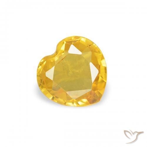 9,17 ctw natürlicher gold-orange Saphir, Herz, VS