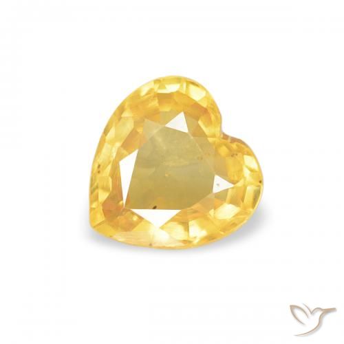0.40ct Natürlicher Mittelgold Saphir, Herz, VS