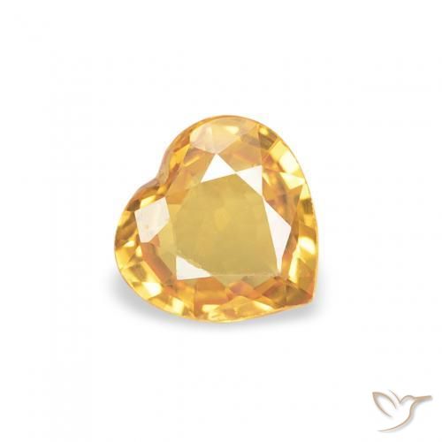 9,17 ctw natürlicher Mittleres Gold Saphir, Herz, VVS-VS