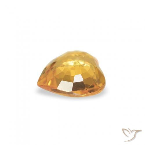 9,17 ctw natürlicher Mittleres Gold Saphir, Herz, VVS-VS