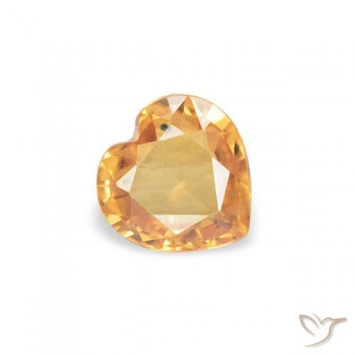 9,17 ctw natürlicher Orange-Gold Saphir, Herz, VVS-VS
