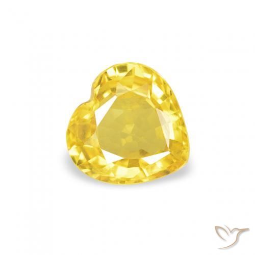 0.39ct Natürlicher Gelb Saphir, Herz, VVS-VS