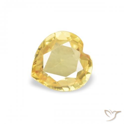 0.35ct Natürlicher Mittelgelb Saphir, Herz, VVS-VS