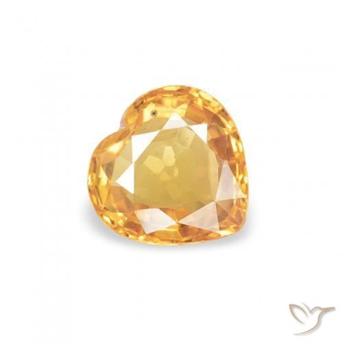 9,17 ctw natürlicher Orange-Gold Saphir, Herz, VVS-VS