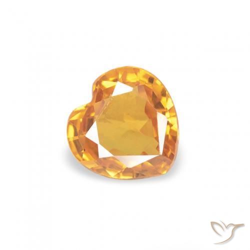 9,17 ctw natürlicher Orange-Gold Saphir, Herz, VVS-VS