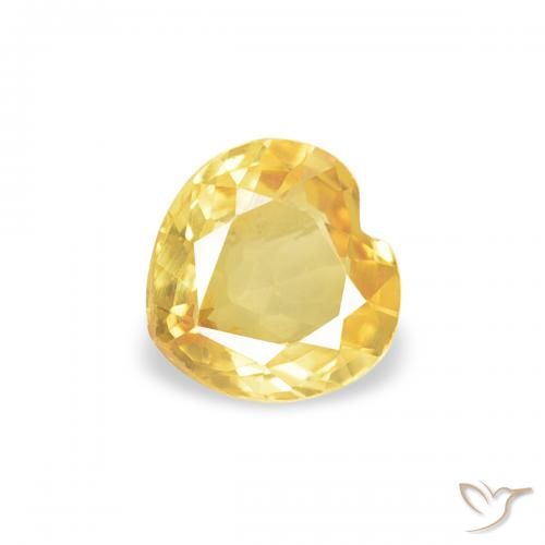 0.34ct Natürlicher Mittelgelb Saphir, Herz, VVS-VS, Photo A