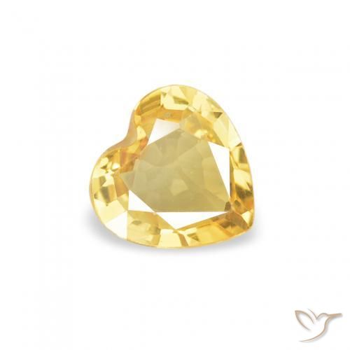0.35ct Natürlicher gold-orange Saphir, Herz, VVS-VS