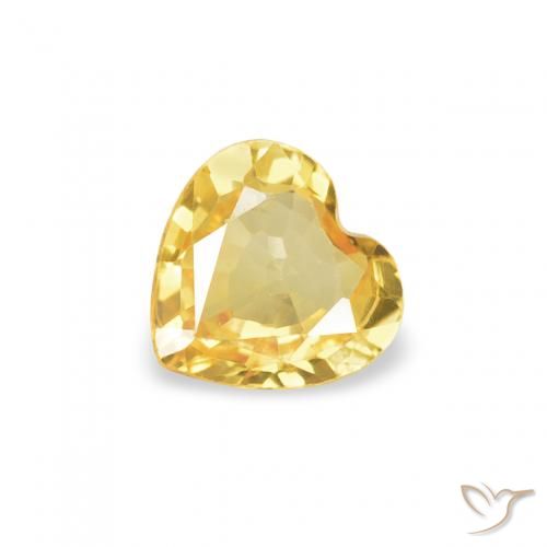 9,17 ctw natürlicher gold-orange Saphir, Herz, VVS-VS