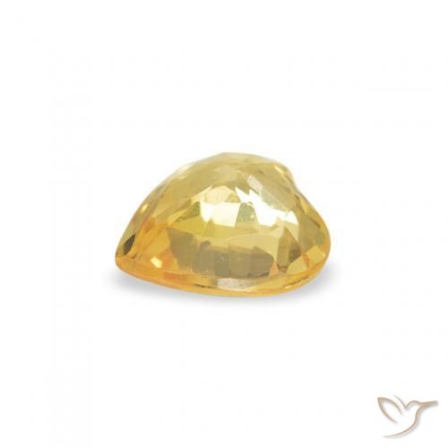 9,17 ctw natürlicher gold-orange Saphir, Herz, VVS-VS